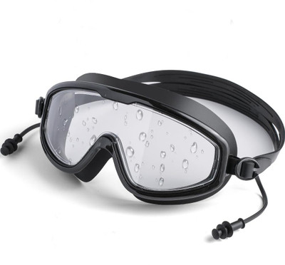 ADONYX Swim Goggles 180° Clear Vision, No Leaking Anti-Fog Swimming Goggles(Black)