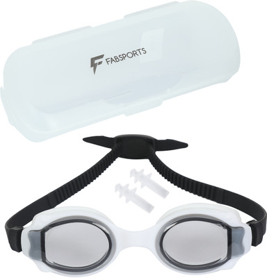 FABSPORTS Swim Goggles for 3-10 years Swimming Goggles(Black)