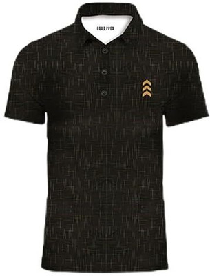 Equipped Golf Premium Polo T-Shirt For Men Tees(Pack of 1, Black)