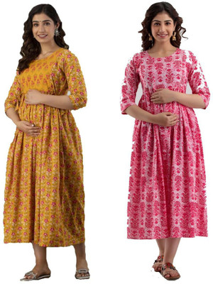 VAIDIKI Flared/A-line Gown(Brown)