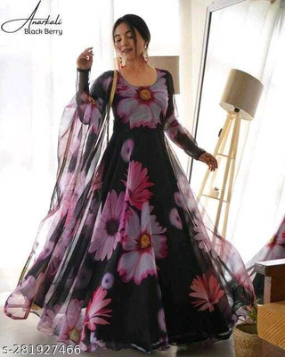 Prabhu creation Anarkali Gown(Black)
