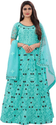 LADY SHOPI Anarkali Gown(Light Blue)