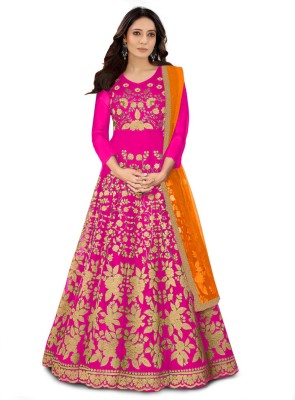 Kedar Fab Anarkali Gown(Pink)