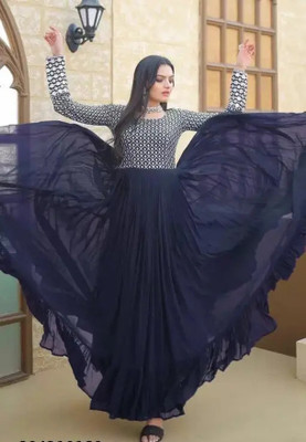 Aksharam Anarkali Gown(Dark Blue)