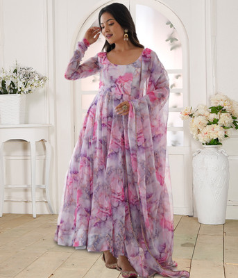 Kedar Fab Anarkali Gown(Multicolor)