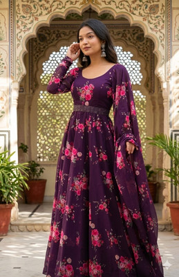 buggu g Anarkali Gown(Purple)