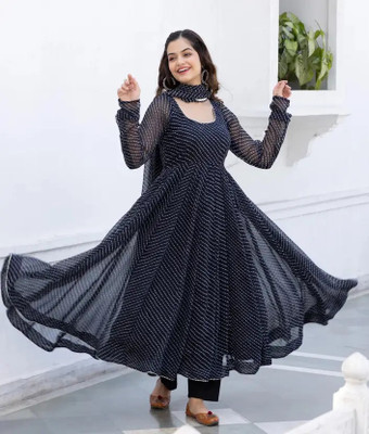 arlima Anarkali Gown(Black)