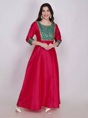 Frolic Rolic Anarkali Gown(Pink)