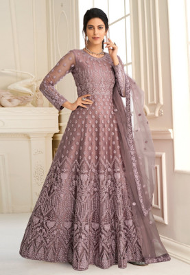 SATVASHIV Flared/A-line Gown(Purple)