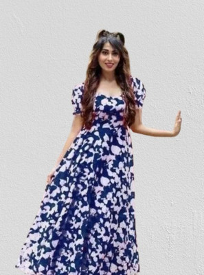 THEOMFAB Anarkali Gown(Blue)