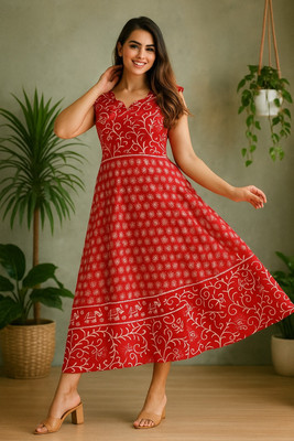 ARUNTAILOR Anarkali Gown(Red)