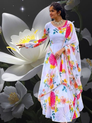 Pramukh Darshan Export Anarkali Gown(White)
