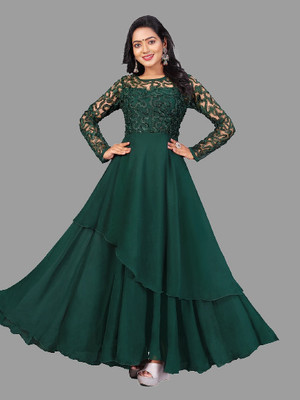 dearknot Anarkali Gown(Green)