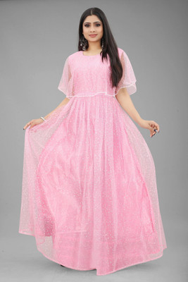 3Buddy Fashion Flared/A-line Gown(Pink)