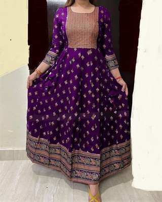 SEAKART Anarkali Gown(Multicolor)
