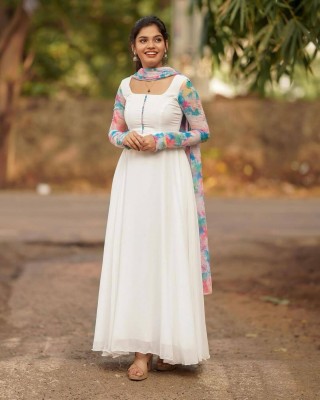 Handsel Anarkali Gown(White)