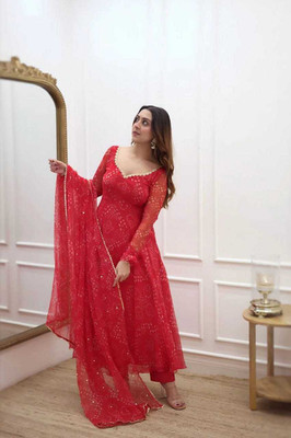 SK Creation Flared/A-line Gown(Red)