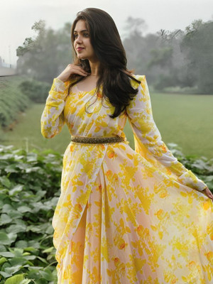 DAXOS Anarkali Gown(Yellow)
