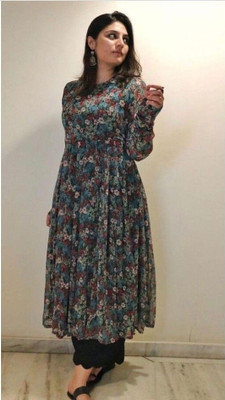 Fashion2wear Anarkali Gown(Multicolor)