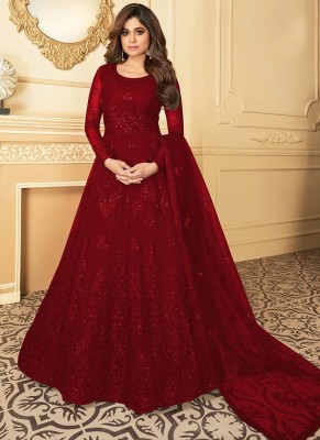 clowom Flared/A-line Gown(Red)