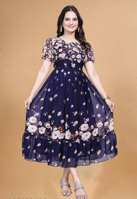 PANJURLI Anarkali Gown(Blue)