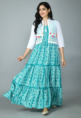 SATINTHRID Flared/A-line Gown(Light Blue)