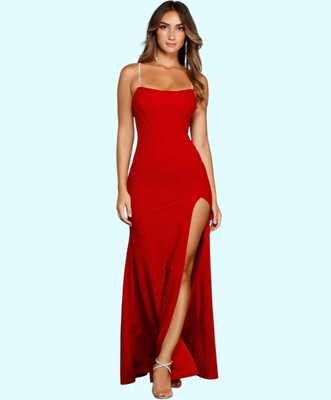 Traquila Flared/A-line Gown(Red)