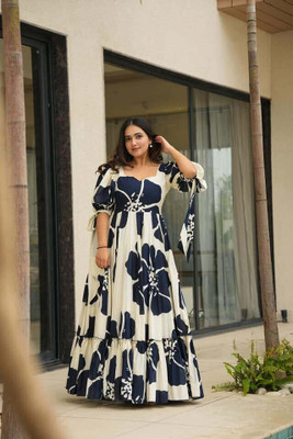 WhatNot Style Flared/A-line Gown(Blue)