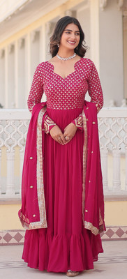 Wedani Lifestyle Flared/A-line Gown(Pink)