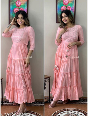NUGNUG Flared/A-line Gown(Pink)