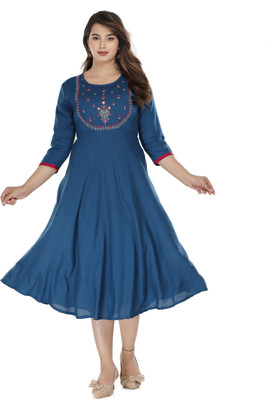 queen Consort Anarkali Gown(Blue)