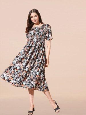 Femvy Anarkali Gown(Black)