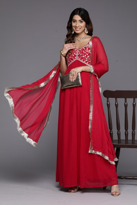 Varanga Anarkali Gown(Red)