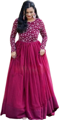 DURADERO Flared/A-line Gown(Pink)