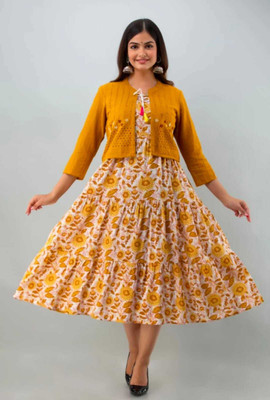 GROVEBERRY Flared/A-line Gown(Yellow)
