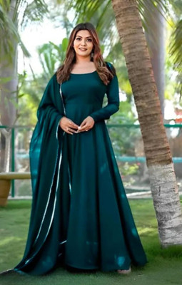 Vanray Fashion Anarkali Gown(Light Green)