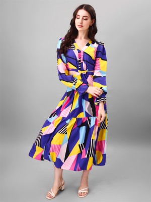 Femvy Flared/A-line Gown(Multicolor)