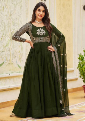 Dwarros Anarkali Gown(Green)