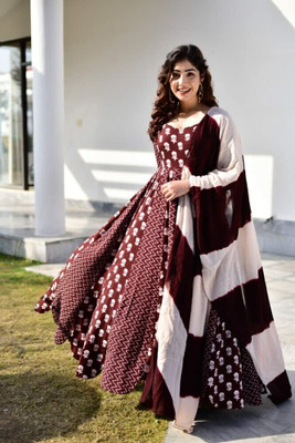 IKLO Anarkali Gown(Maroon)