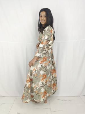 JB CREATION Anarkali Gown(Multicolor)