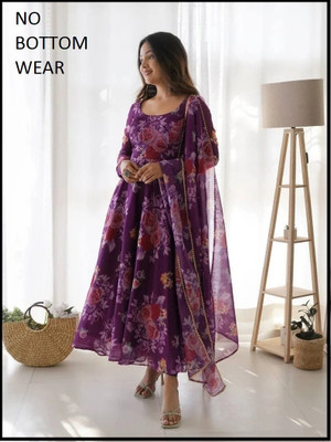 SIYA FASHION ONLINE Anarkali Gown(Purple)