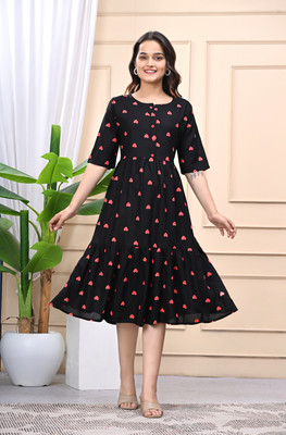 minimal city Anarkali Gown(Black)