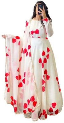 iEthniya Anarkali Gown(White)