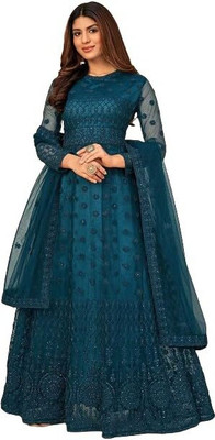 Beautypiie Anarkali Gown(Blue)