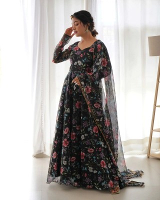Kedar Fab Anarkali Gown(Black)