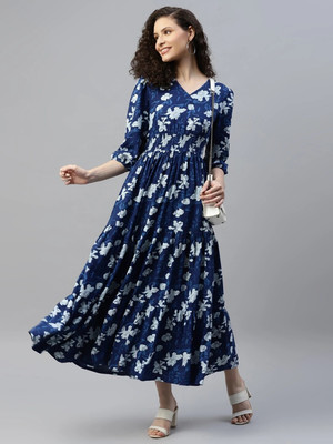Raiyani Fashion Flared/A-line Gown(Blue)