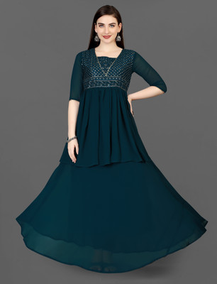 Siyu Creation Flared/A-line Gown(Blue)