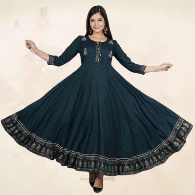 Kapishreshth Anarkali Gown(Green)