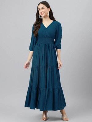 Femvy Anarkali Gown(Blue)