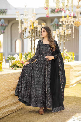 Zestleaf Anarkali Gown(Black)